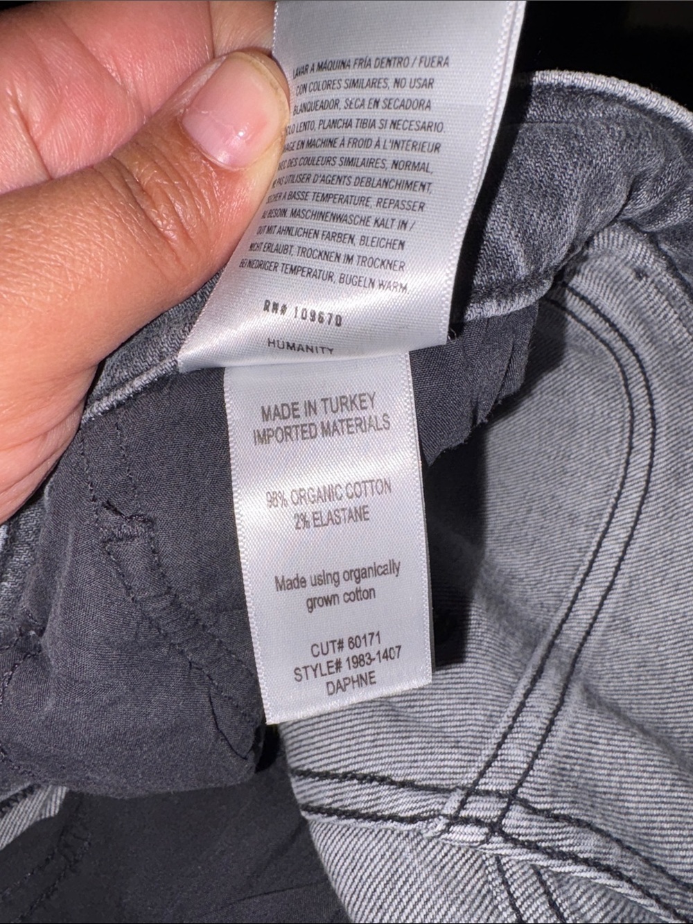 Citizens of Humanity Daphne Crop Jeans Gray Stovepipe Silhouette Size 28 - Picture 6 of 13